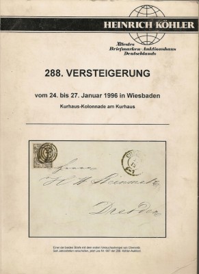 Heinrich Kohler - Catalog licitatie filatelica - 1996 foto