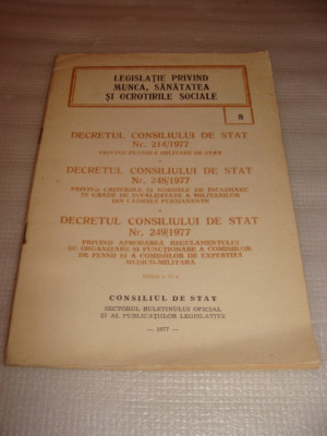 DECRETUL CONSILIULUI DE STAT NR. 214/1977 foto