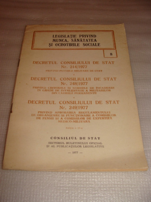 DECRETUL CONSILIULUI DE STAT NR. 214/1977