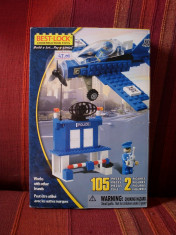 LEGO Best Lock original cu avion, cladire si figurine - idee cadou foto