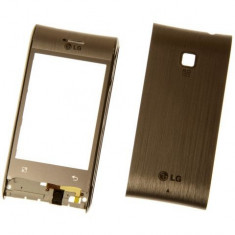 Carcasa rama fata geam sticla touchscreen touch screen digitizer capac baterie LG Swift, Loop gri / grey / gray Original Swap foto