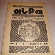alfa REVISTA MOZAIC Nr. 1 - FAGARAS LICEUL RADU NEGRU 1978