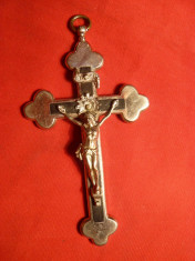 Crucifix metal argintat , h= 9 cm foto