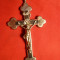 Crucifix metal argintat , h= 9 cm