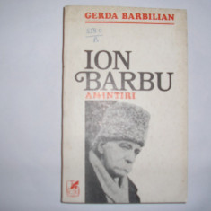 GERDA BARBILIAN - ION BARBU AMINTIRI RF12/3