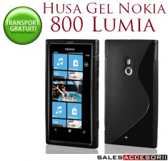 HUSA NEAGRA S-LINE GEL - SILICON NOKIA LUMIA 800 - TRANSPORT GRATUIT POSTA RO! foto