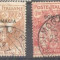 Italia Somalia 1916 Crucea rosie, 10+5C roz, 20+5C orange, Sass.19,21, Mi.20,22, stamp. AM.129