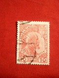 Timbru 10 C 1912 -Prima Emisiune Liechtenstein ,stamp.