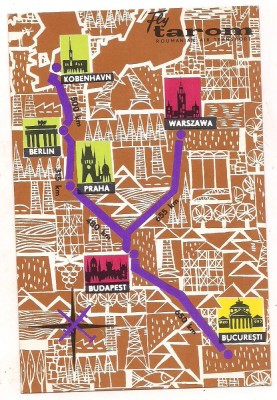 carte postala(aerofilie)- TAROM foto