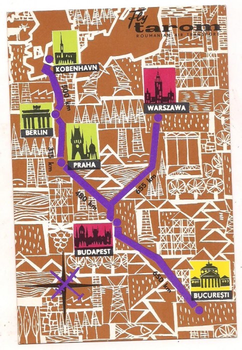 carte postala(aerofilie)- TAROM