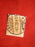 Timbru 68 Ore brun 1907 Danemarca stamp. Porto, Stampilat