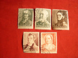 Serie Personalitati 1941 Olanda ,5 val.stamp.