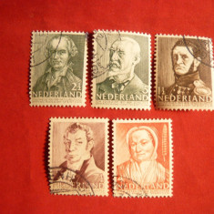 Serie Personalitati 1941 Olanda ,5 val.stamp.