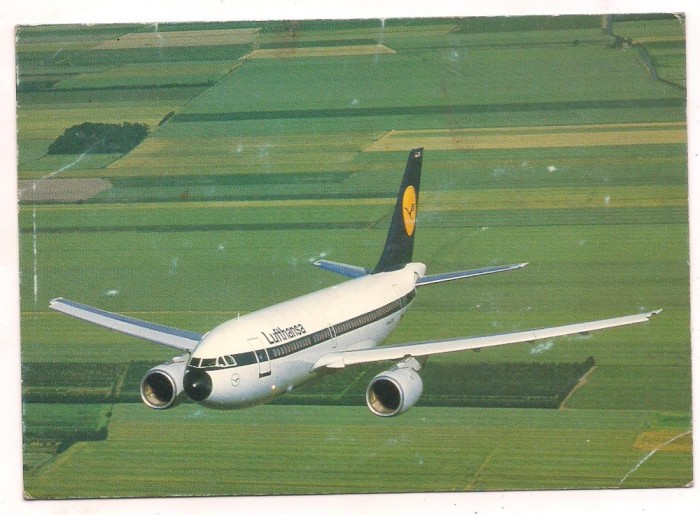 carte postala(aerofilie)- AIRBUS A310-Lufthansa