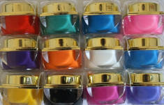 KIT 12 geluri colorate mate - geluri pt manichiura french gel color UV decoratii unghii modele unghii false ! foto