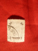 Timbru 2 Piastri supratipar pe 50 Halleri Levant Austriac , stamp., Stampilat
