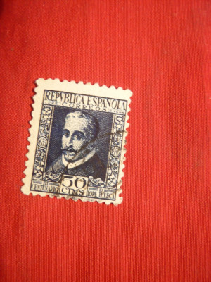 Serie- Lope de Vega -300 Ani 1935 Spania ,1 val. stamp. foto