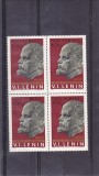 Lenin ,bloc 4x nr 725 Romania.