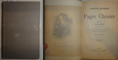 Nietzsche Pages Choisies 13eme ed. Mercure de France 1910 legata foto