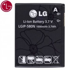 ACUMULATOR LG GT405 GT 500 PUCCINI GC900 VIEWTY SMART ORIGINAL NOU MODEL LG LGIP-580N Li-Ion 1000Ma BATERIE TELEFON MOBIL ORIGINAL foto