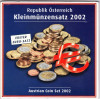 Austria 8 monede euro set monetarie 2002 in folder, Europa