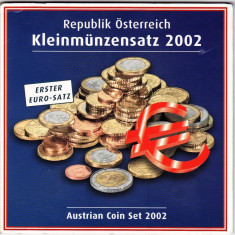 Austria 8 monede euro set monetarie 2002 in folder