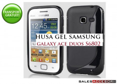 HUSA SAMSUNG GALAXY ACE DUOS S6802 SILICON GEL TPU S-LINE NEAGRA - TRANSPORT GRATUIT! foto