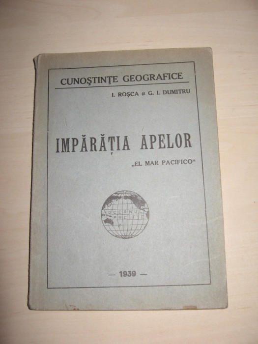 IULIU ROSCA (dedicatie/semnatura) IMPARATIA APELOR , 1939