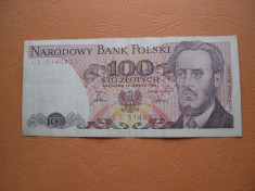 Polonia 100 zloty 1986 LS foto