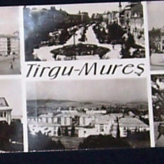 CARTE POSTALA cu TARGU MURES, alb-negru, dimensiune mare, necirculata, dar inscriptionata cu data cumpararii 1967