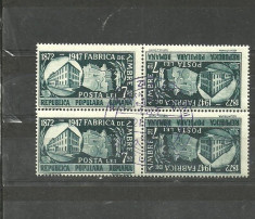 Romania 1948 - FABRICA TIMBRE 7.5 lei BLOC 2 PERECHI TETE-BECHE, PRIMA ZI, N15 foto