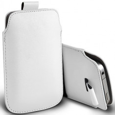 White Slim Leather Case - Husa Slim Din Piele Alba Eco Dedicata Apple iPhone 5 foto