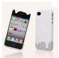 husa protectie alba alb melt iphone 4 4s 3d expediere gratuita antiradiatii cool foto