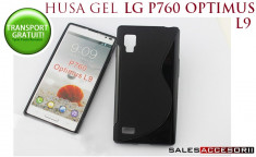 HUSA LG OPTIMUS L9 P760 SILICON GEL TPU S-LINE NEAGRA - TRANSPORT GRATUIT POSTA RO! foto