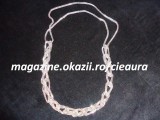 COLIER BRATARA ZALE MARI din LANTURI METALICE CROMATE ARGINTII COLIERE MARGELE ACCESORII MODA BIJUTERII FEMEI