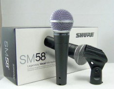 Microfon Semi Profesional Shure SM 58 cu fir foto