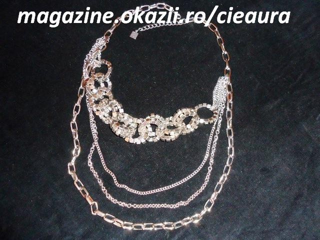 COLIER BRATARA FASHION 4 LANTURI METALICE CROMATE de FORME DIFERITE COLECTIE NOUA COLIERE BRATARI ACCESORII MODA BIJUTERII FEMEI COLIER BRATARA FASHION 4 LANTURI METALICE CROMATE de FORME DIFERITE COLECTIE NOUA COLIERE BRATARI ACCESORII MODA BIJUTERII FEMEI