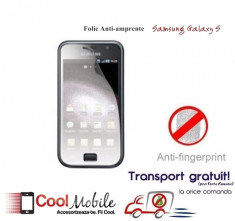 Folie Anti-amprente Samsung Galaxy S / S Plus (SET 2 BUCATI) - TRANSPORT GRATUIT! foto
