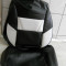 huse auto imitatie piele de culoare alb cu negru