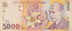 Romania 5000 5.000 Lei 1998 foto