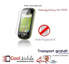 Folie Anti-amprente Samsung Galaxy Mini S5570 (SET 2 BUCATI) - TRANSPORT GRATUIT! foto