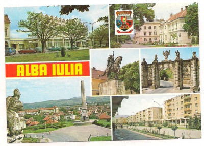 carte postala(ilustrata)-ALBA IULIA-colaj foto