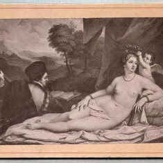 New FOTO CABINET83 Venus und Amor(Nud) -Titian -Dresdner Galerie -sf.de sec.XIX,inceput de secol XX-dimens16,7X10,8cm-starea ce se vede