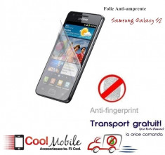 Folie Anti-amprente Samsung Galaxy S2 (SET 2 BUCATI) - TRANSPORT GRATUIT! foto