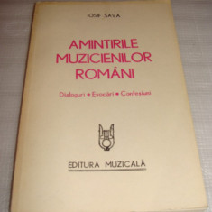 AMINTIRILE MUZICIENILOR ROMANI - Iosif Sava
