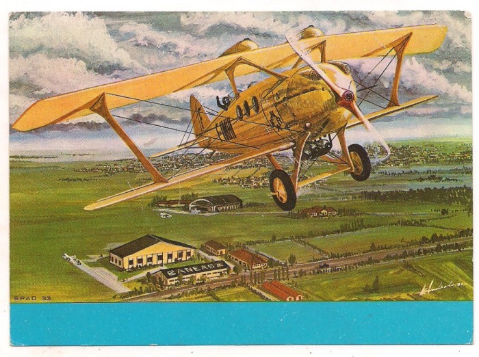 carte postala(aerofilie)-AVIONUL- SPAD33/46