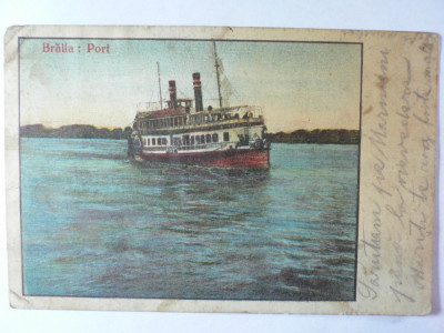 BRAILA - PORT - STAMPILA PUBLICITARA - PERIOADA INTERBELICA foto