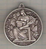 C531 Medalie Banca Nationala a Argentinei(Banca de la Nacion Argentina)-1891-marime 33X37 mm, gr.aprox.16 gr.-ARGINT900 -starea care se vede