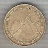 C540 Medalie Chamonix-Mont Blanc-4807m -(FRANTA) -MEDAILLE OFFICIELLE 2008 -marime 33 mm, gr.aprox.15 gr.-starea care se vede