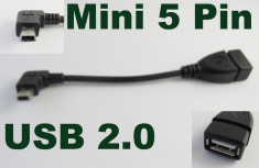 MINI USB OTG (On The Go) 90 de grade pentru Tableta Allview foto